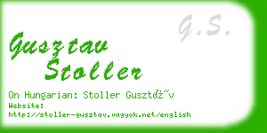 gusztav stoller business card